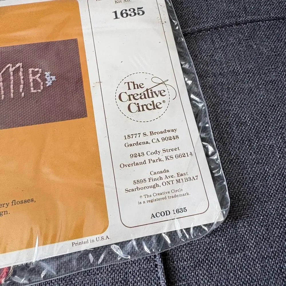 Monogram Collection Vintage Stamped Embroidery Kit by The Creative Circle - 1984
